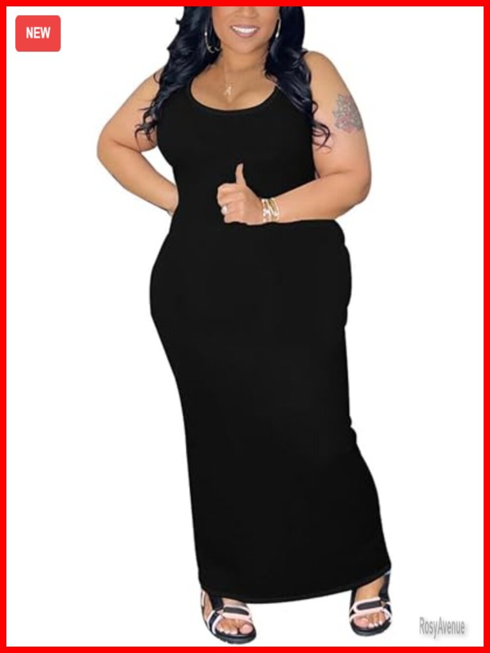 Plus Size Sleeveless Bodycon Maxi Dress